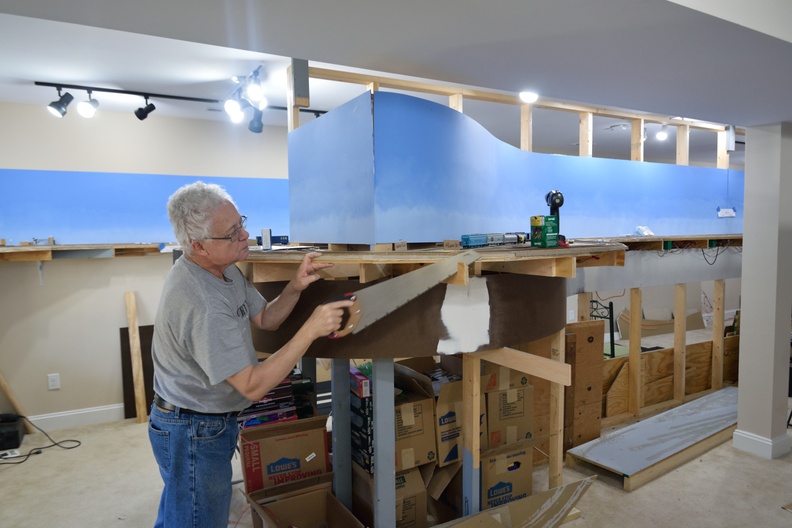 Dad trimming benchwork